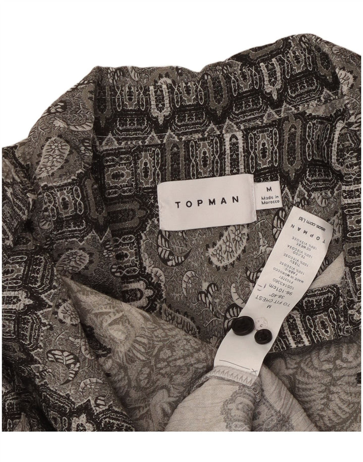 Koszula męska TOPMAN Średnioszara wiskoza Paisley