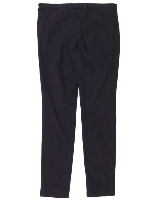 Męskie spodnie Chino Travel Slim HUGO BOSS IT 48 Medium W34 L32 Granatowe
