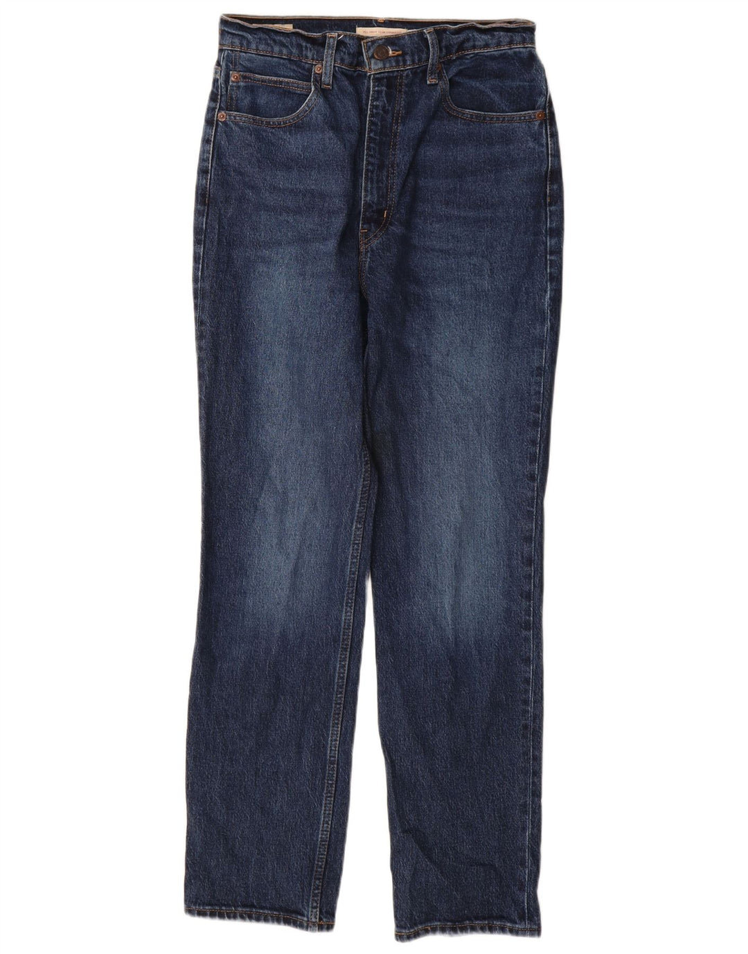 Damskie jeansy Levi's z wysokim stanem, wąskie i proste W28 L29, niebieska bawełna