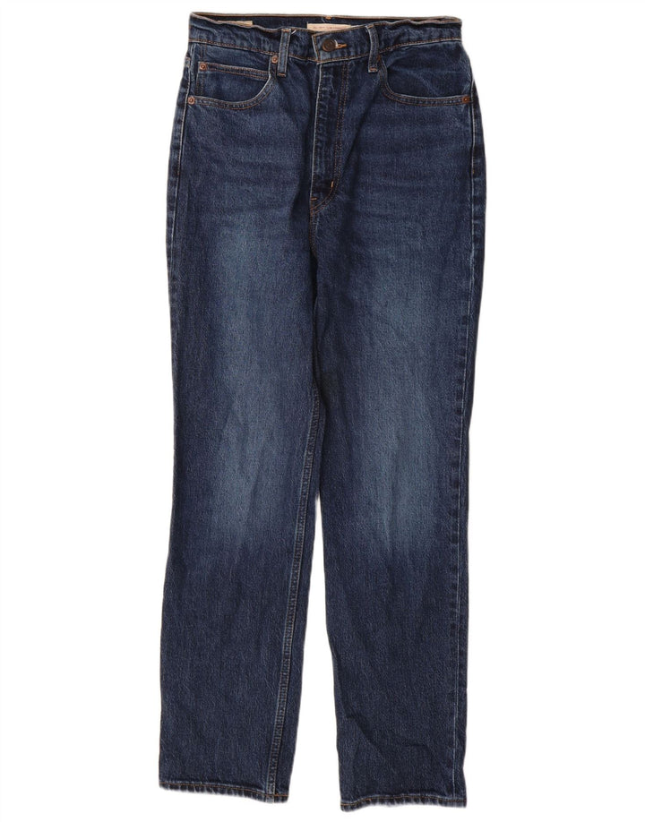 Damskie jeansy Levi's z wysokim stanem, wąskie i proste W28 L29, niebieska bawełna