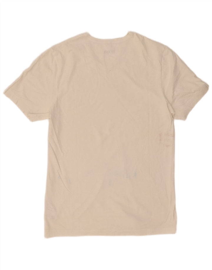 T-shirt męski Hugo Boss, mały, biały, bawełniany