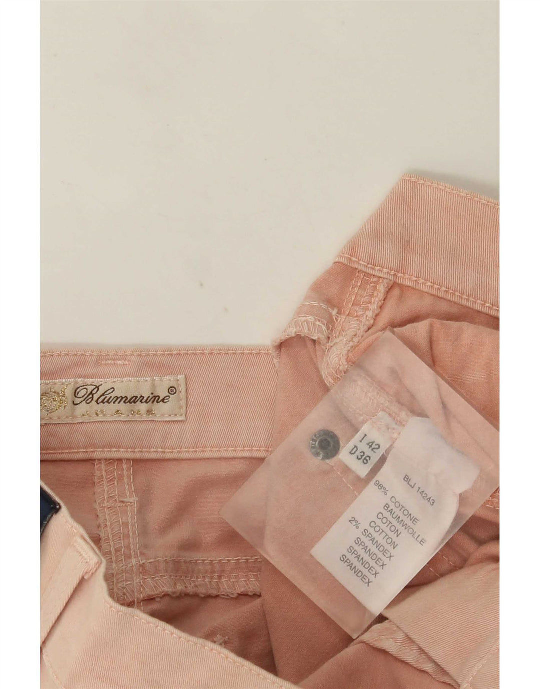 Damska spódnica dżinsowa Blumarine IT 42 Medium W30 Różowa bawełna