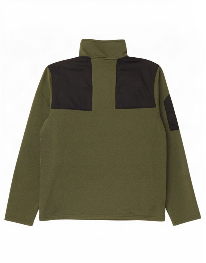 Męski sweter The North Face z zamkiem błyskawicznym i małym blokiem kolorów khaki