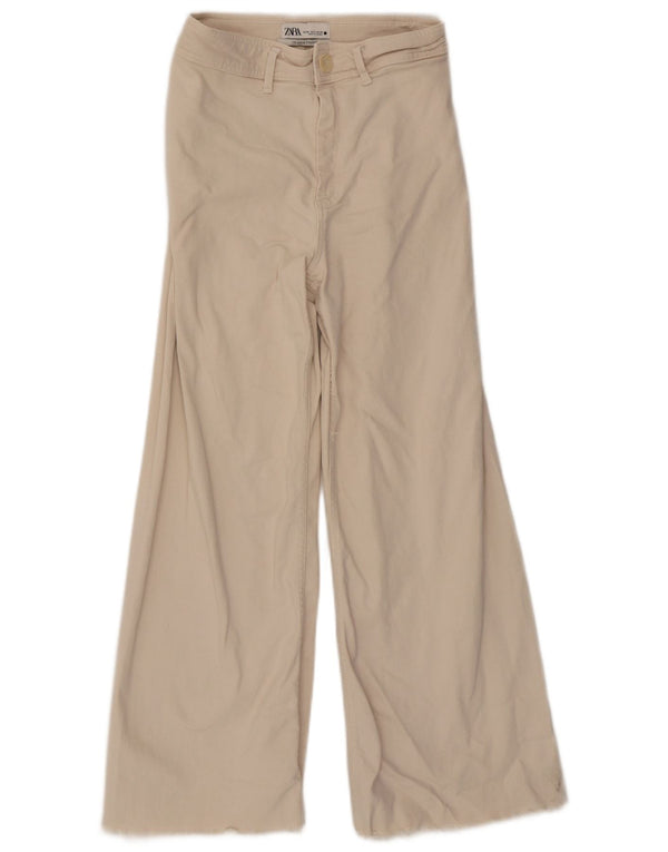 Damskie jeansy Zara The Marine Straight EU 38 NSmall W28 L28 Beżowa bawełna