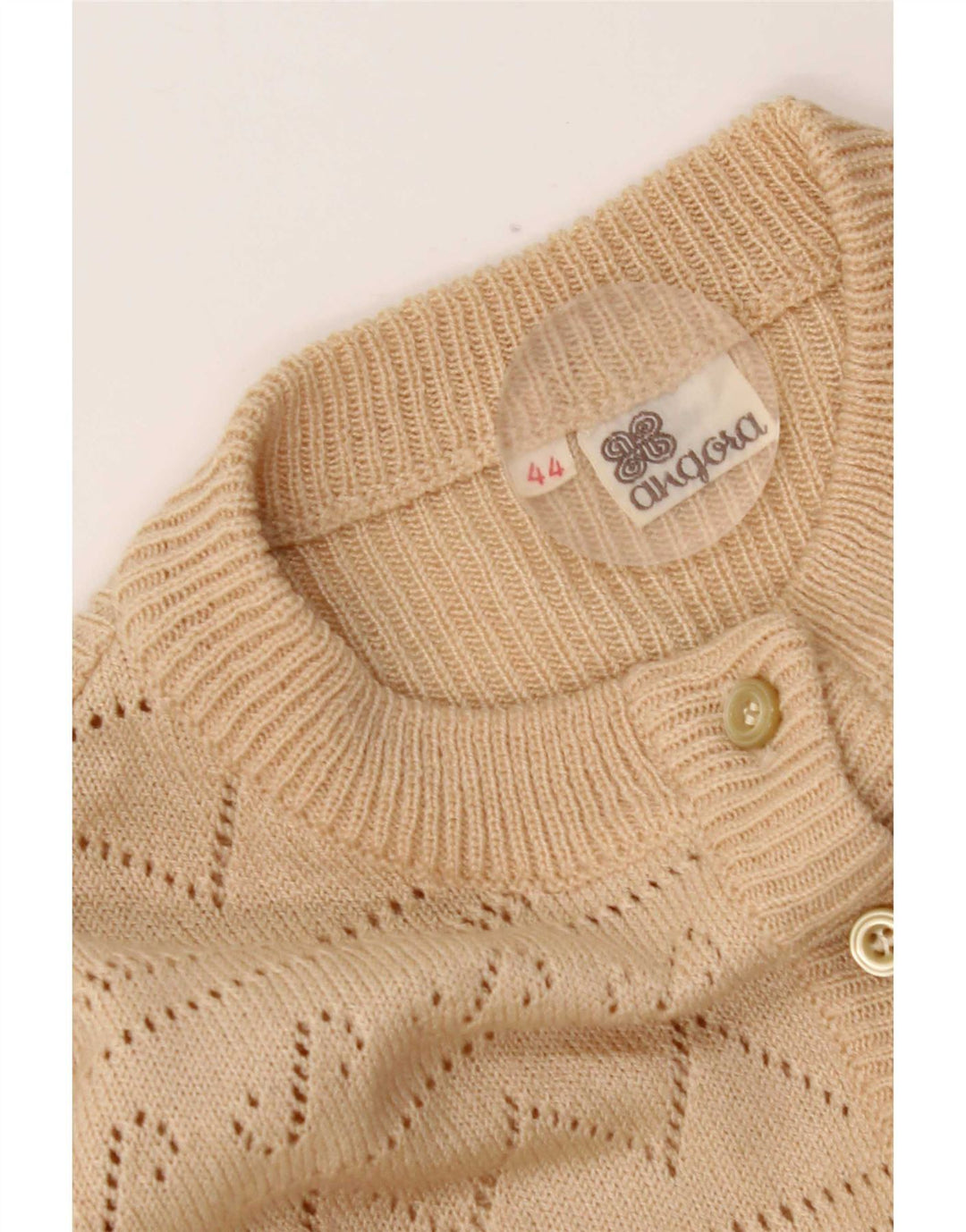 Sweter damski w stylu vintage IT 44 Średni beż Angora