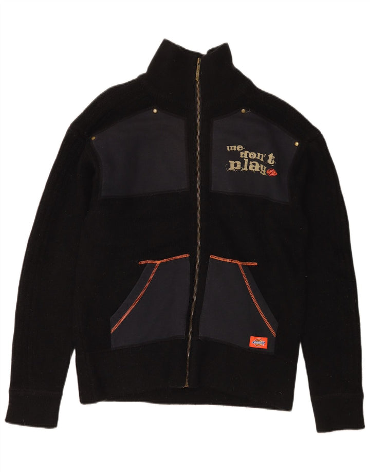 Męski sweter rozpinany Dickies z grafiką, wełniany, w kolorze średniej czarnej kolorystyki