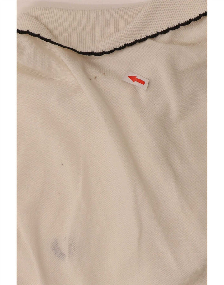 Damska koszulka polo Fred Perry UK 10, mała, złamanej bieli, bawełniana