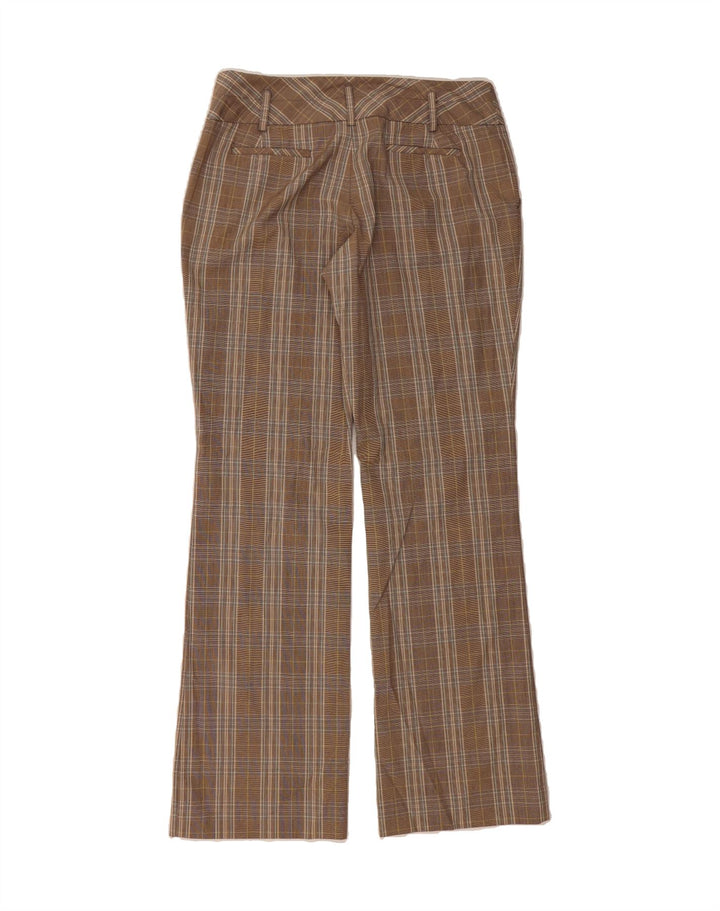 MOSSIMO Womens Bootcut Chino Trousers US 4 Small W30 L32 Brown Check Vintage Mossimo and Second-Hand Mossimo from Messina Hembry 