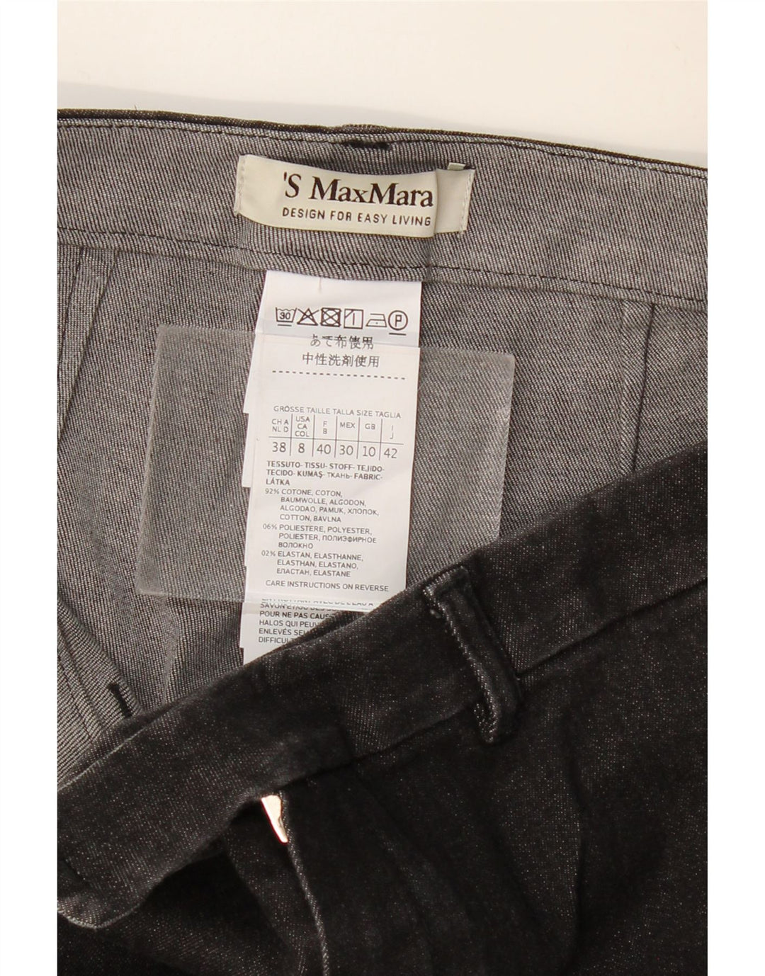Dżinsy damskie MAX MARA Bootcut UK 10 Small W28 L28 Szara bawełna