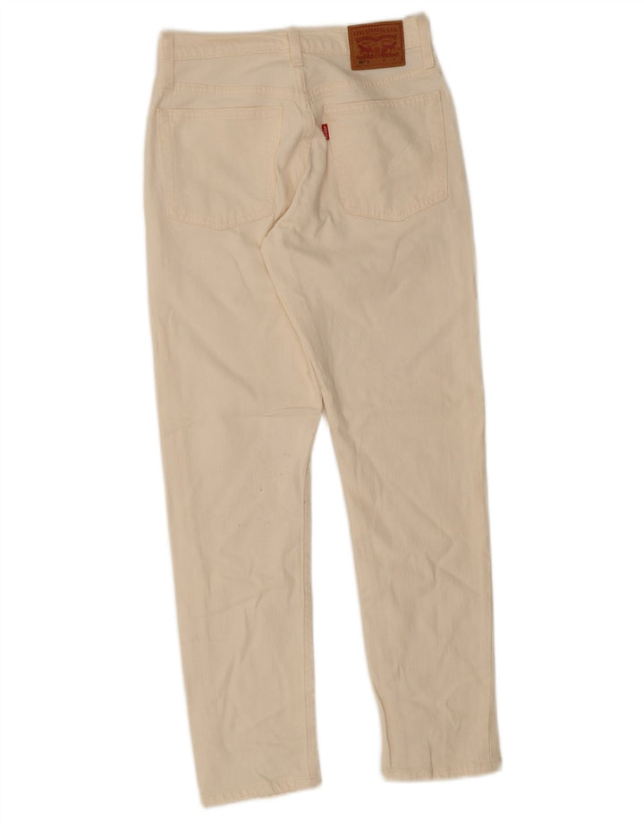 Damskie jeansy Levi's 501 Straight W25 L28 Off White Cotton