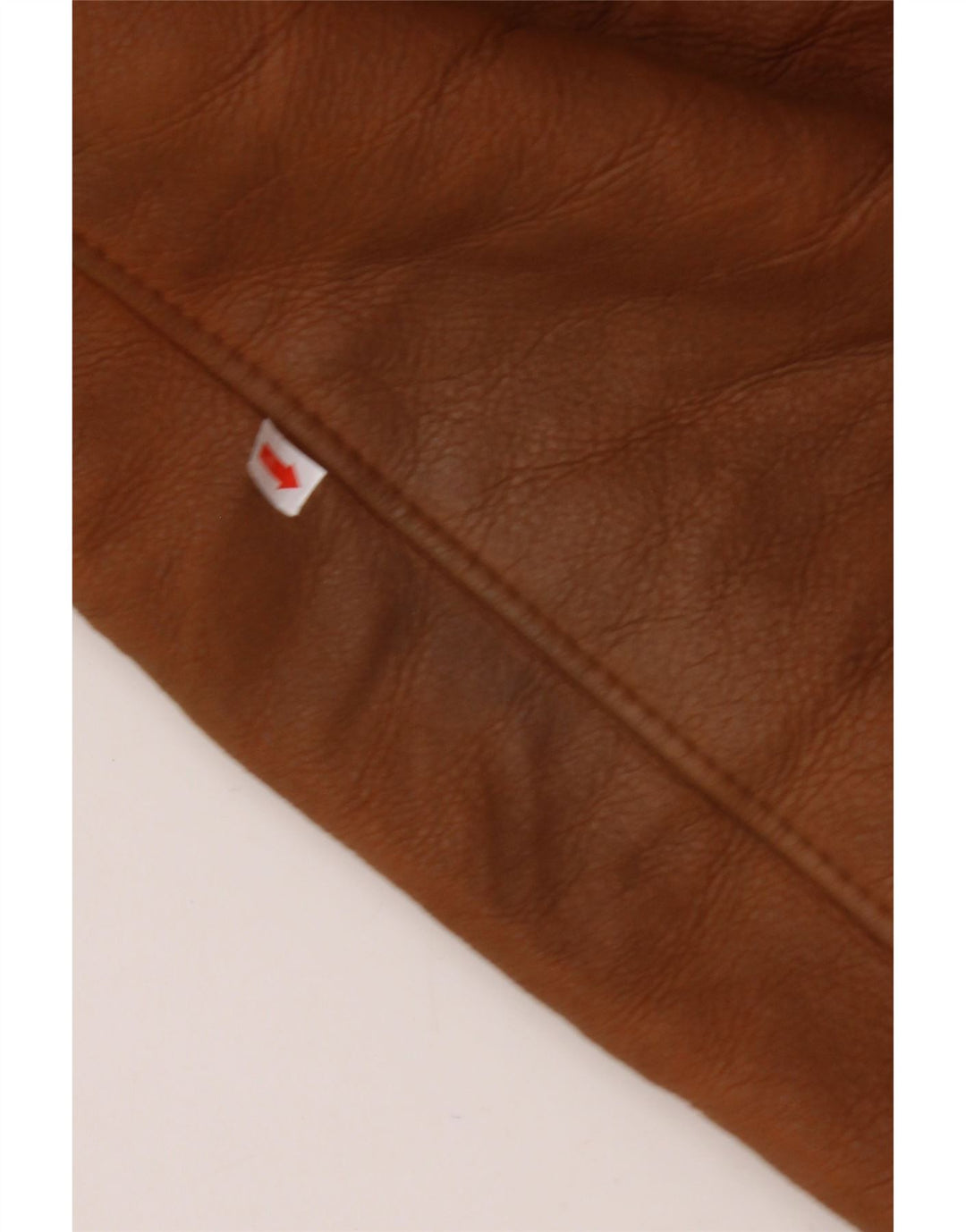 MABRUN Męska kurtka Shearling UK 36 Mała brązowa skóra