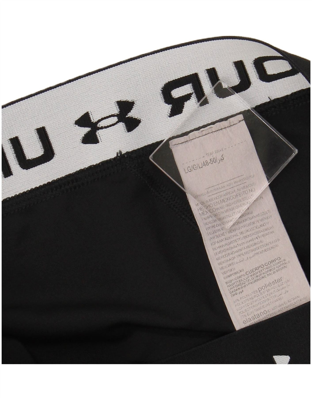 Damskie legginsy z grafiką UNDER ARMOUR UK 14, duże, czarne, poliestrowe