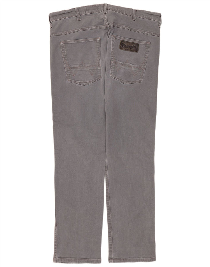 Wrangler Męskie Spencer Straight Jeans W34 L32 Szara bawełna