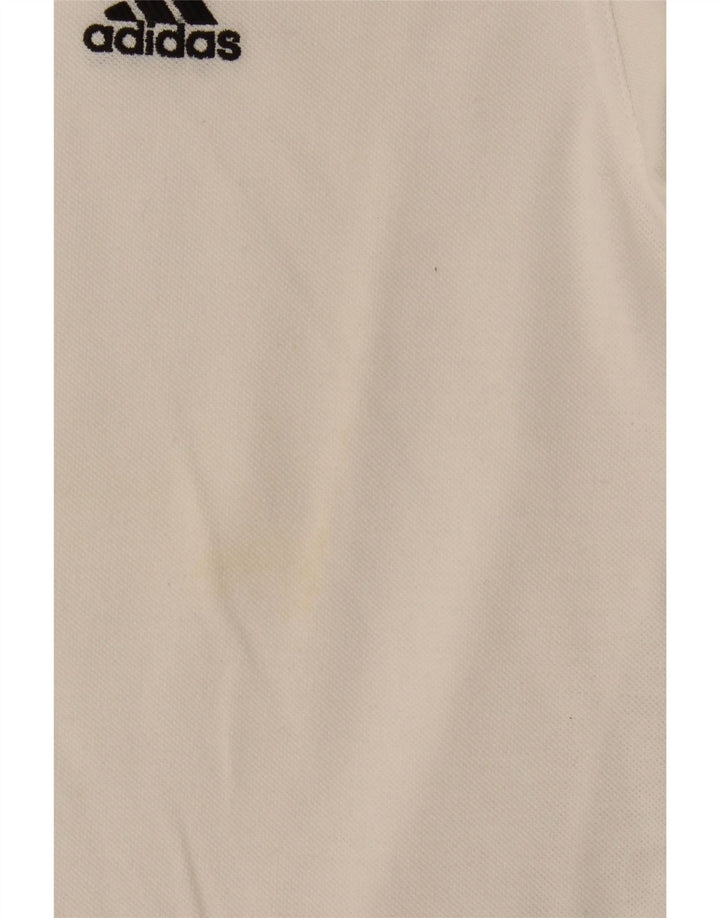 Męska koszulka polo Adidas, duża, biała, bawełniana