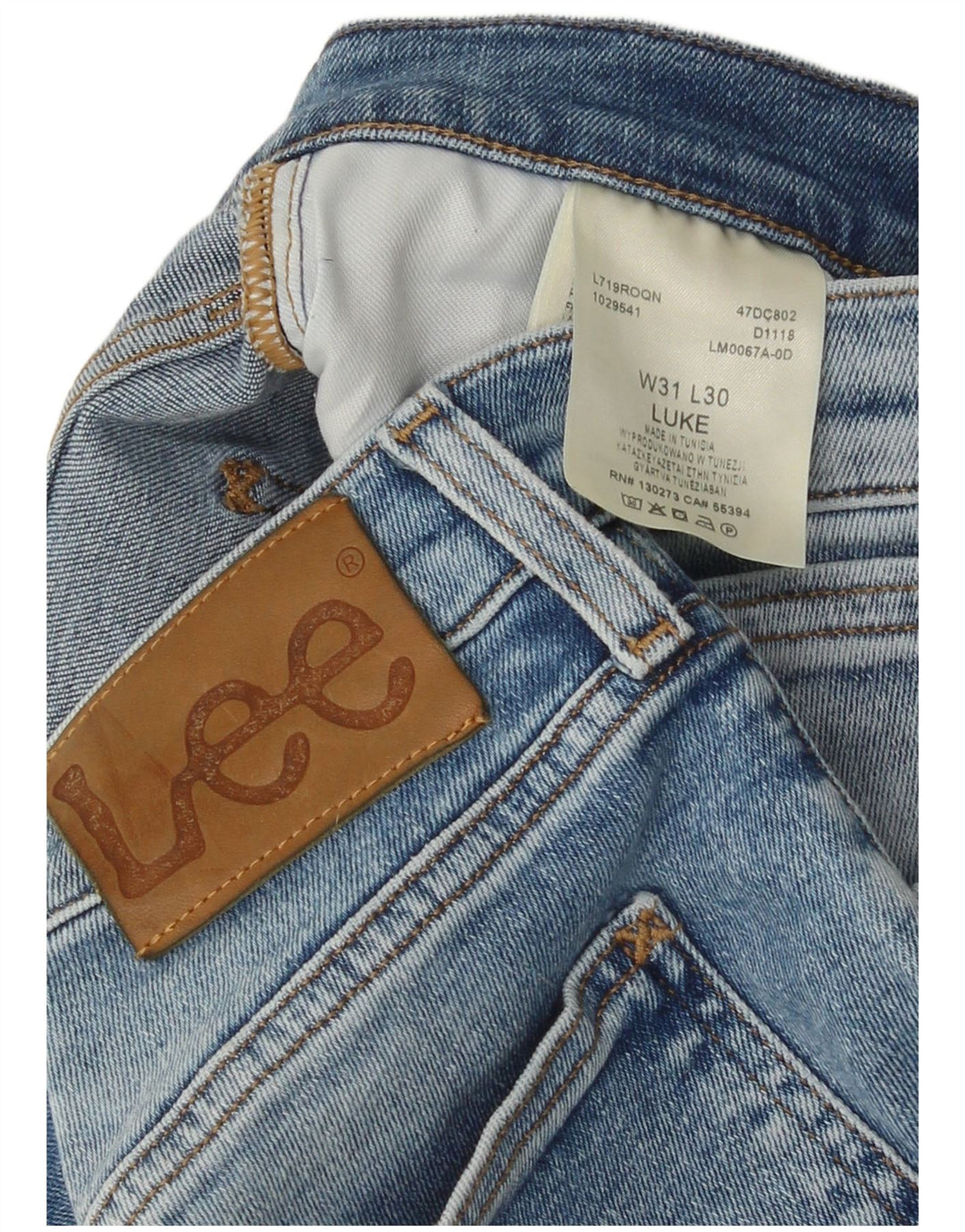 Lee Męskie Luke Slim Jeans W31 L30 Niebieskie bawełniane