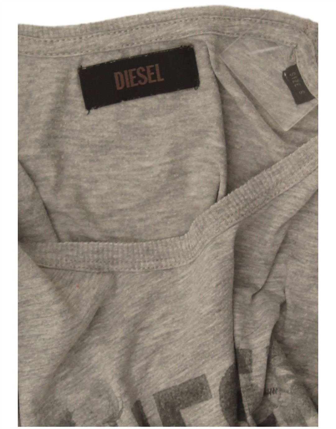 Damska koszulka z grafiką Diesel Top UK 8 Small Grey