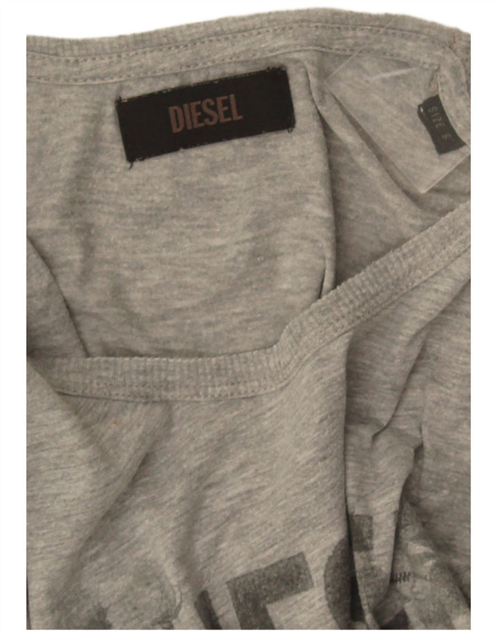 Damska koszulka z grafiką Diesel Top UK 8 Small Grey