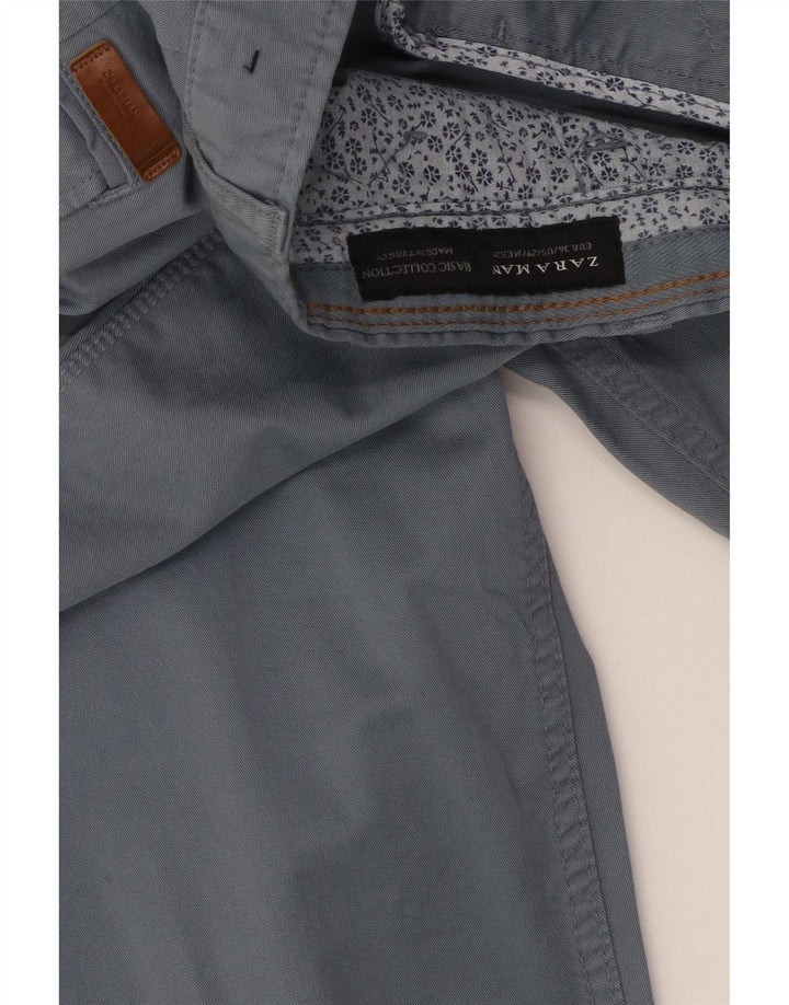 Męskie spodnie chino ZARA EU 36 XS W29 L31 Niebieskie bawełniane
