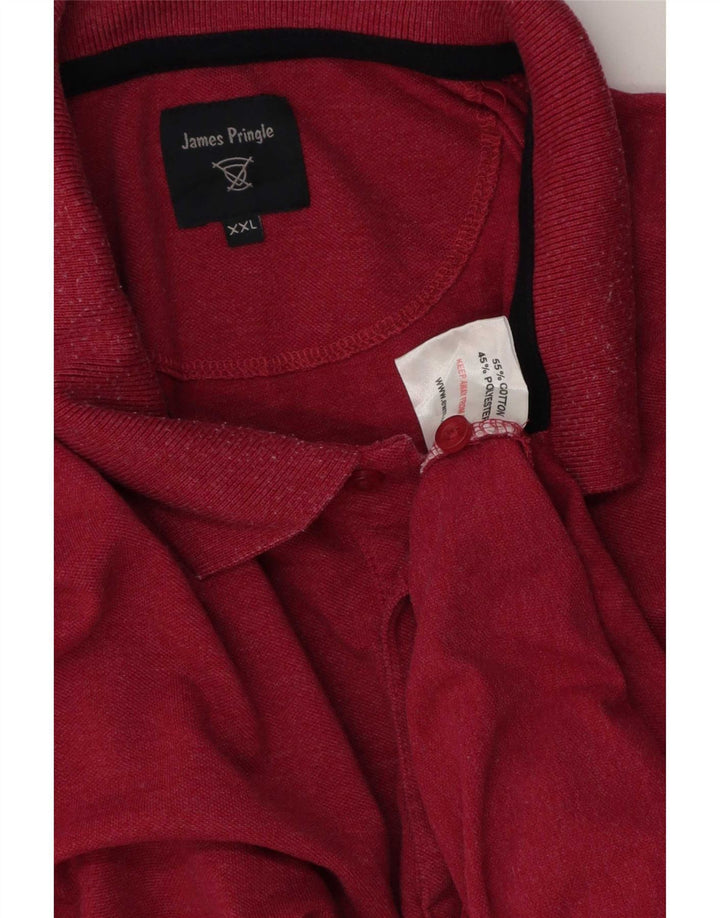 Męska koszulka polo Pringle 2XL, różowa, bawełniana