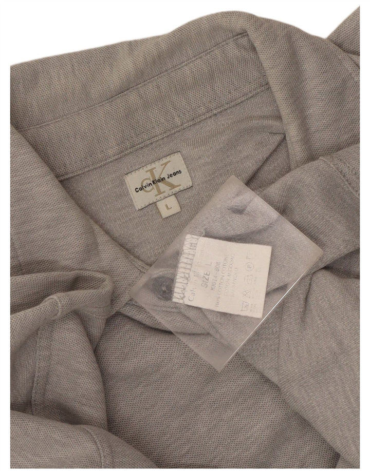 Koszula męska Calvin Klein Jeans, duża, szara, bawełniana w plamki