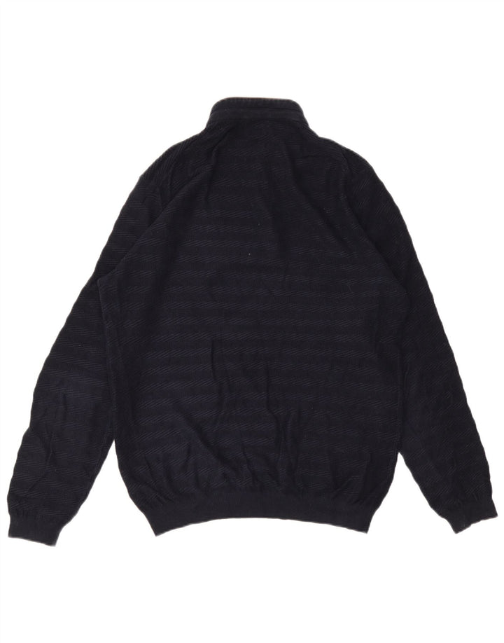 Męski sweter zapinany na guziki Massimo Dutti w duże granatowe paski