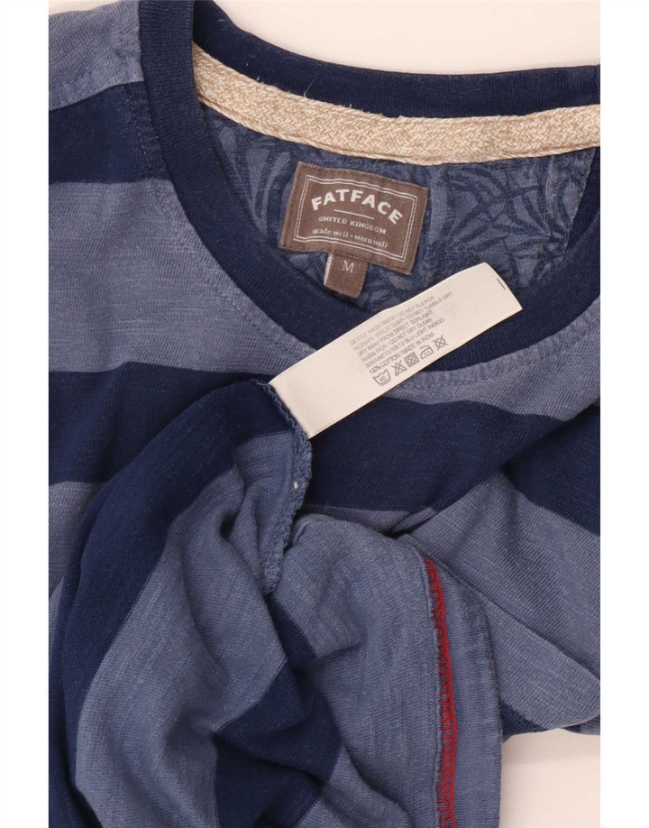 T-shirt męski Fat Face, średni niebieski w paski