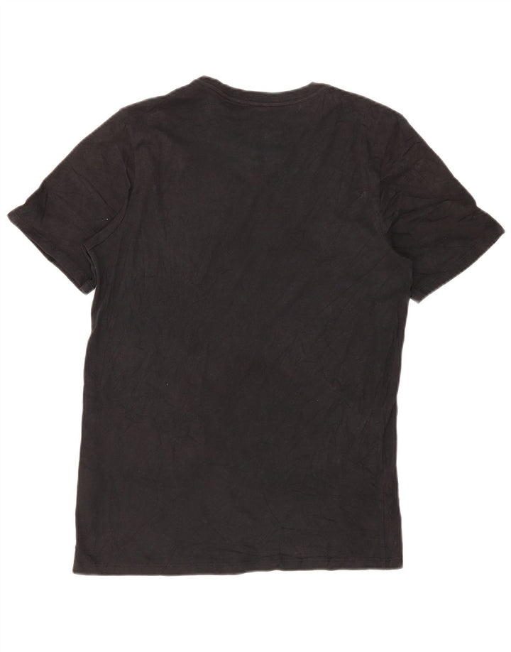 Męski T-shirt NIKE o sportowym kroju, mały, czarny, bawełniany