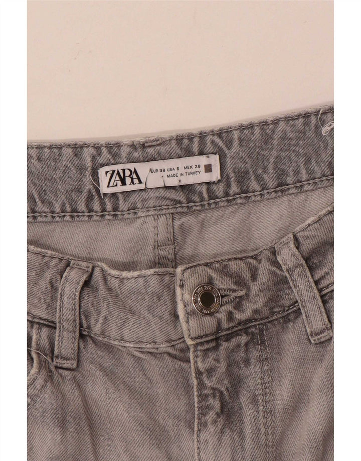 Damskie proste dżinsy Zara EU 38 Small W28 L29 Szare