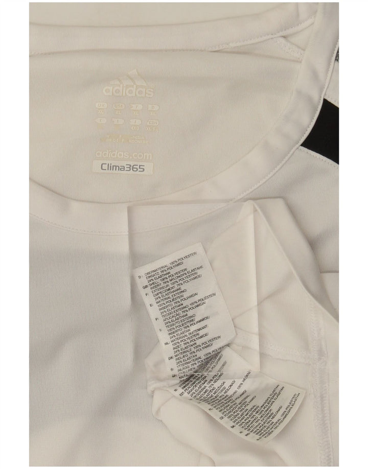 Adidas Męska kamizelka Clima 365 Top XL Biały poliester z blokami kolorów
