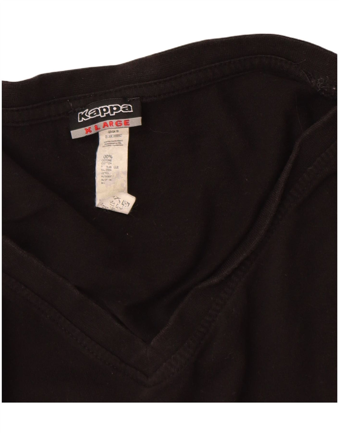 Męska koszulka Kappa Top XL, czarna, bawełniana