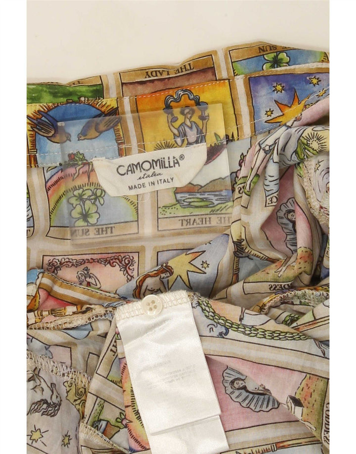 Damska koszulka graficzna Camomilla UK 12 Średni wielobarwny patchwork