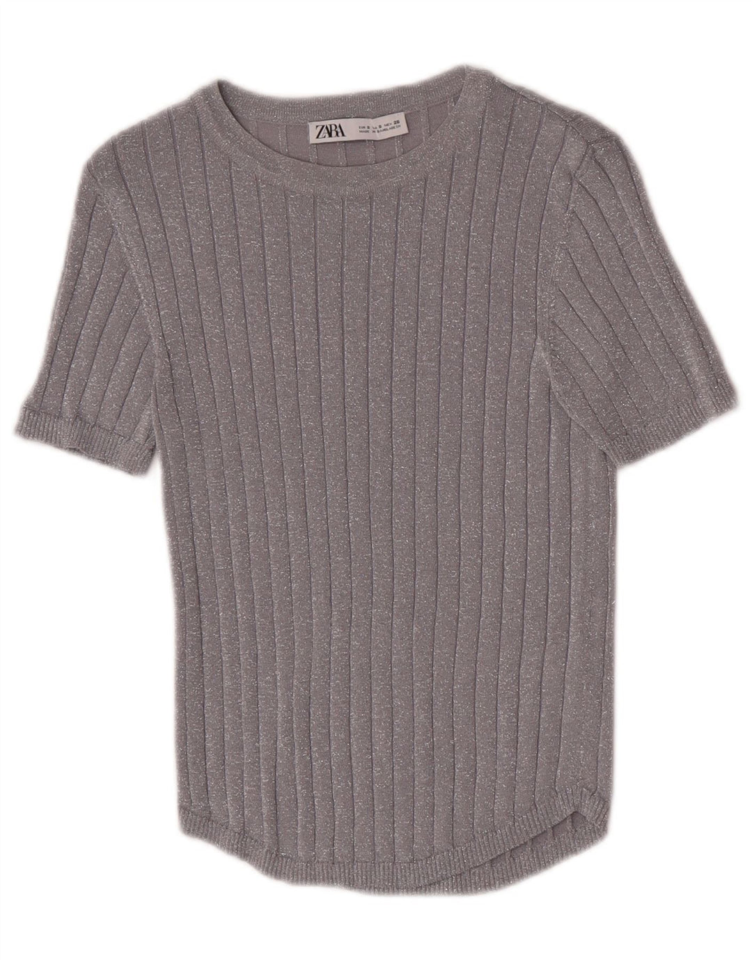 Bluzka damska Zara Top UK 8 Small Silver Flecked