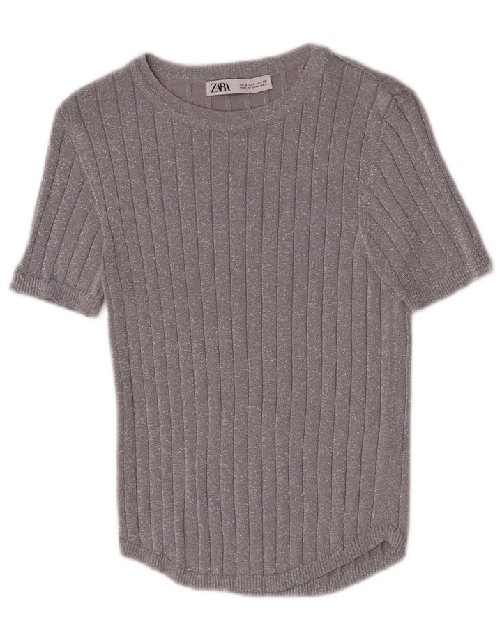 Bluzka damska Zara Top UK 8 Small Silver Flecked