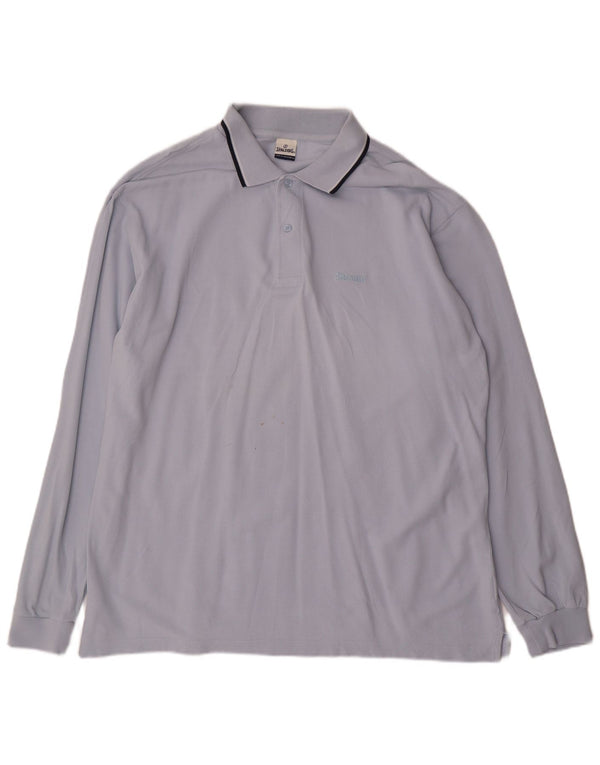 Męska koszulka polo Spalding z długim rękawem XL, niebieska, bawełniana