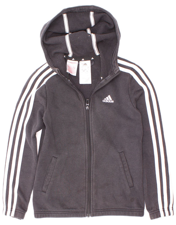 Adidas Dziewczęcy Sweter Z Kapturem 9-10 Lat Czarna Bawełna