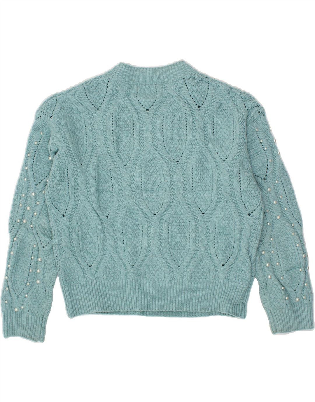 OASIS Womens Crew Neck Jumper Sweater UK 10 Small Blue Polyester Vintage Oasis and Second-Hand Oasis from Messina Hembry 