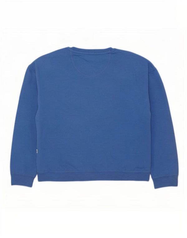 Damska bluza z grafiką Fat Face Oversize, UK 18 XL, niebieska bawełna