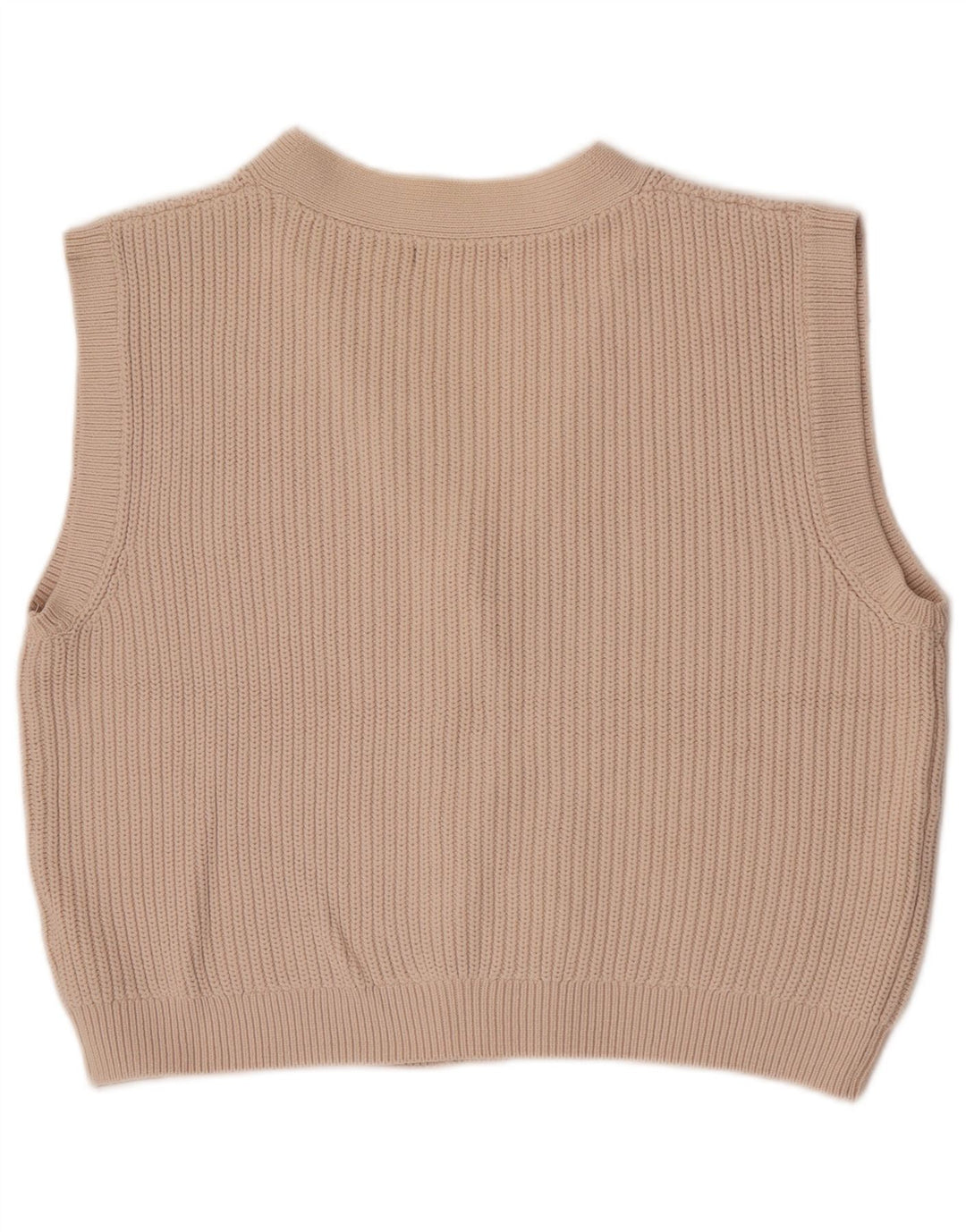 Marks & Spencer Damski sweter rozpinany bez rękawów, UK 14, średni beż