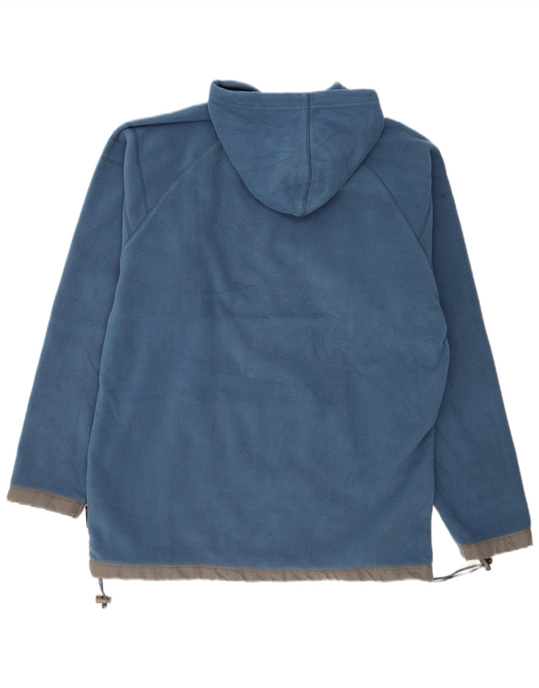 Męski polarowy sweter z kapturem VINTAGE, duży niebieski poliester