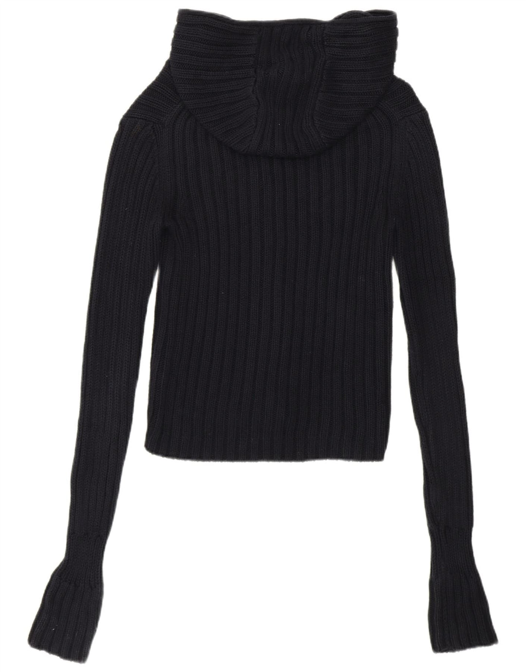 J. CREW Damski sweter rozpinany z kapturem UK 6 XS, granatowy, bawełniany