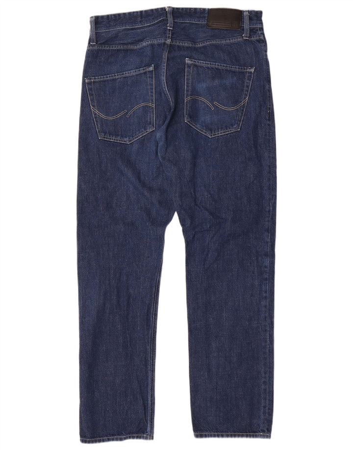 Męskie proste dżinsy Jack & Jones W34 L32 Niebieskie bawełniane