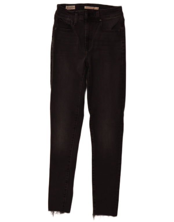 Damskie jeansy LEVI'S 721 z wysokim stanem W25 L27 czarne