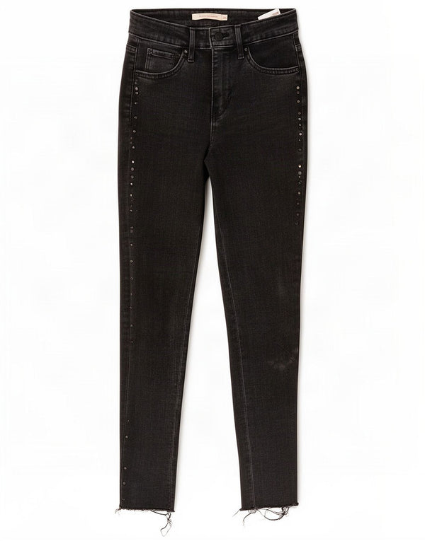 Levi's Womens 721 Skinny Jeans W25 L28 Czarna bawełna