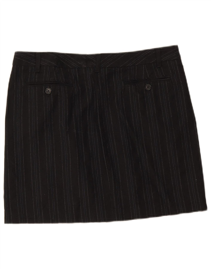 Spódnica damska Benetton IT 42 Medium W32 Czarna wełna w paski