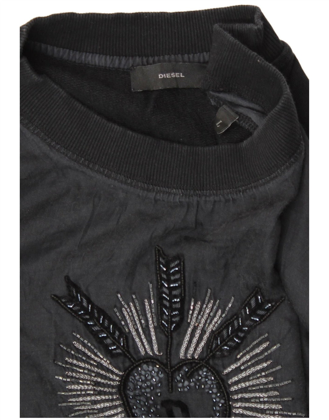 Damska bluza z grafiką Diesel UK 14, duża czarna