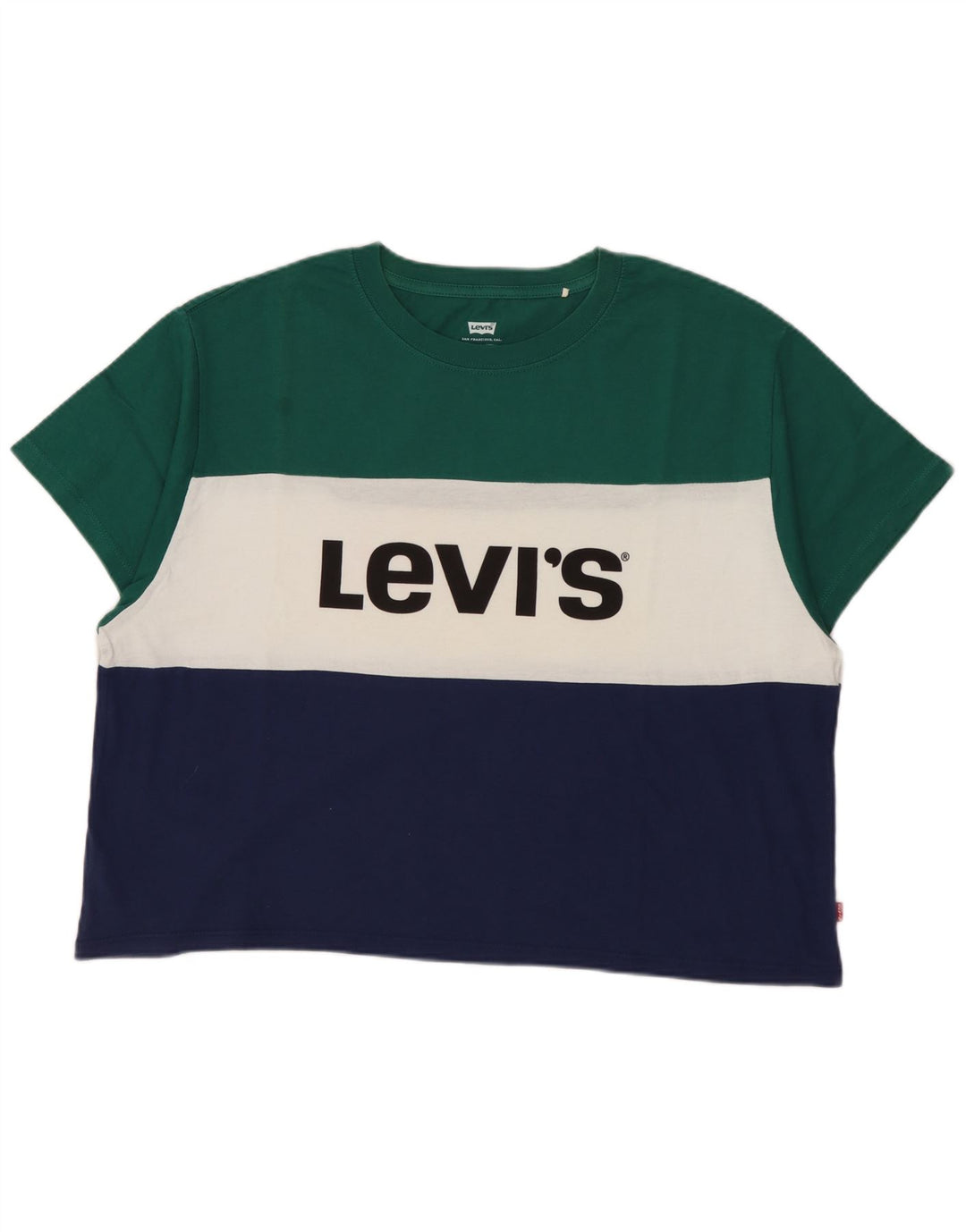 Damska koszulka LEVI'S Crop Graphic Top UK 10, mała, wielobarwna