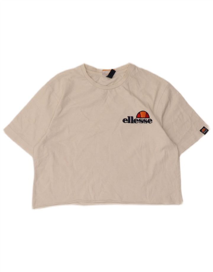 Damska koszulka Ellesse Crop Graphic Top UK 10 Small White