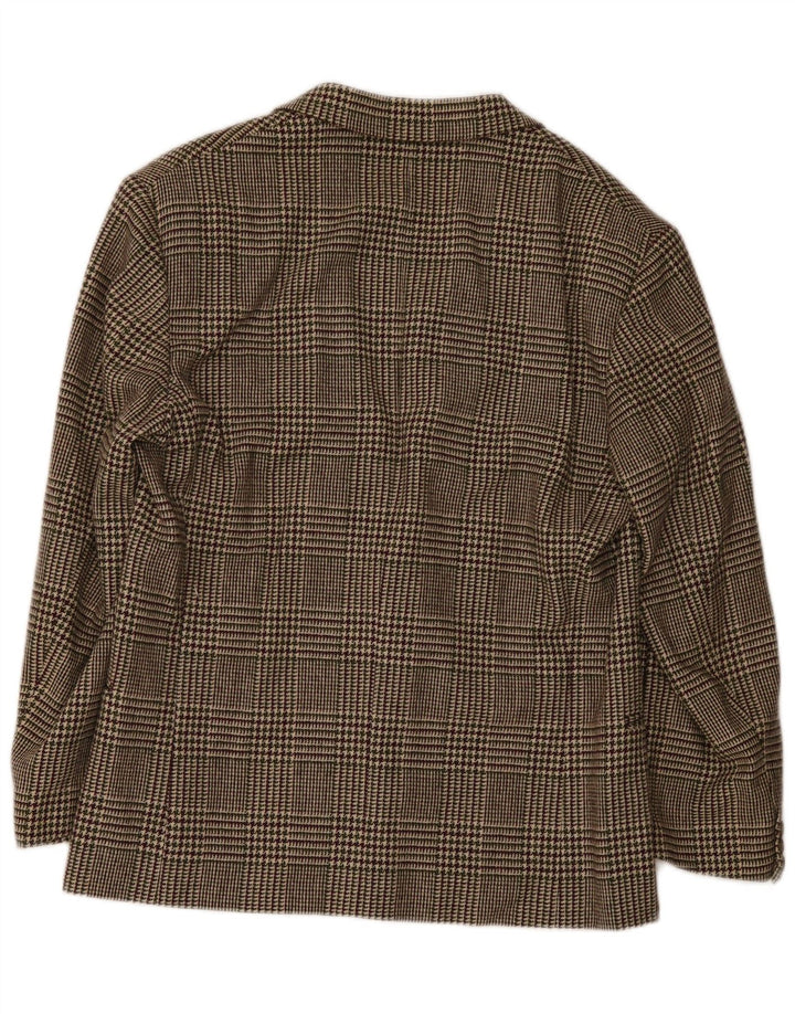 Vintage męska marynarka IT 52 XL Burgundowa wełna w pepitkę