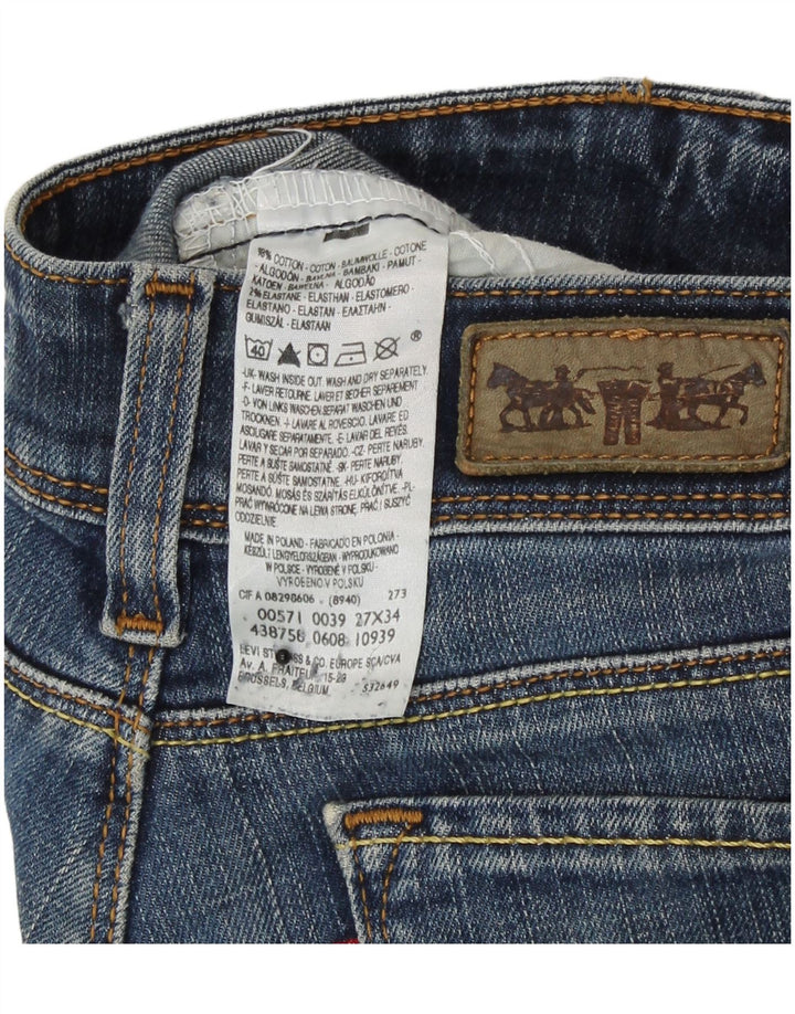 Damskie jeansy Levi's 571 Slim W27 L31 Niebieskie bawełniane