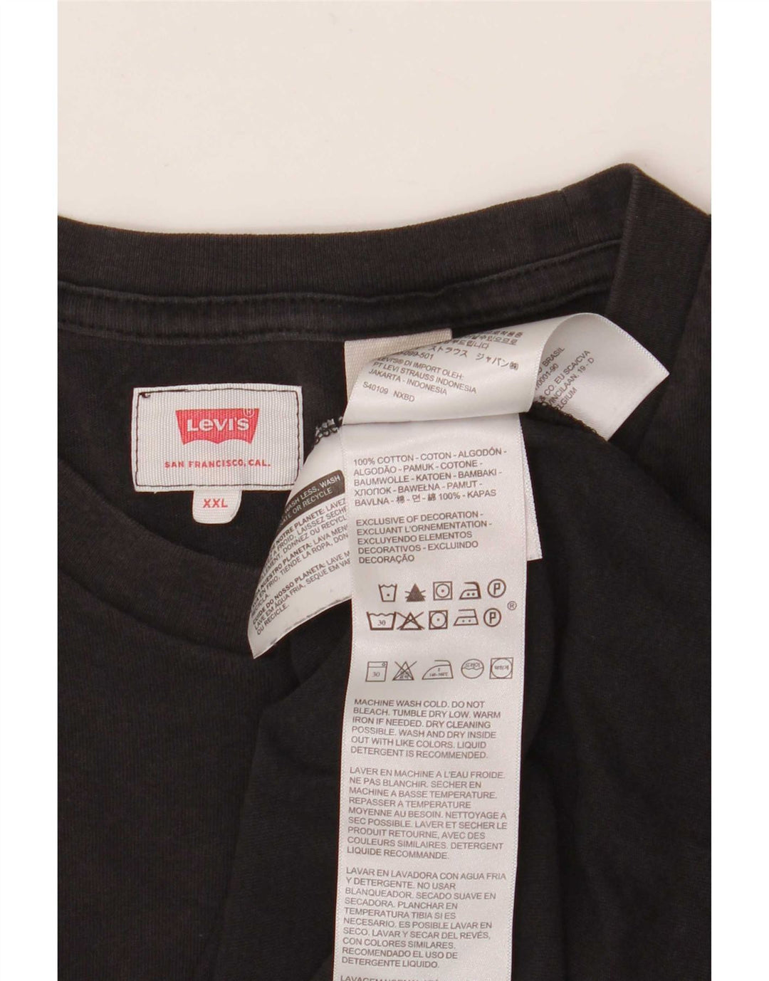 Koszulka męska Levi's Top 2XL Czarna bawełna